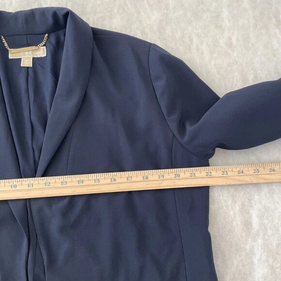Michael Kors Womens Navy Blue Shawl Style Lapel Double Breasted Blazer Size 12 - Picture 7 of 10